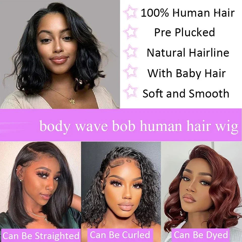 Parrucca lace closure corta body wave in capelli umani donna_voghion.com