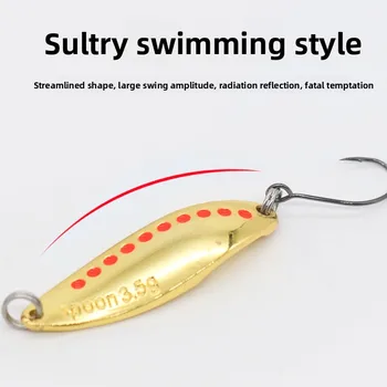 Lexin Leech Viper Luya Sequin Luya Bait Spoon Zinc Alloy Artificial Hard Bait for Bass Green Red Eye Killing Horse Mouth Brushed – Metal Jig – view 5
