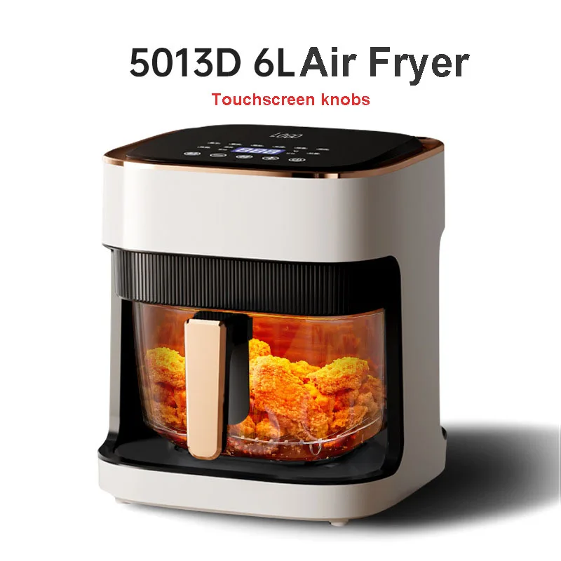 Household Multi-function 6L Mechanical Touchscreen Knob Visual Smart air Fryer