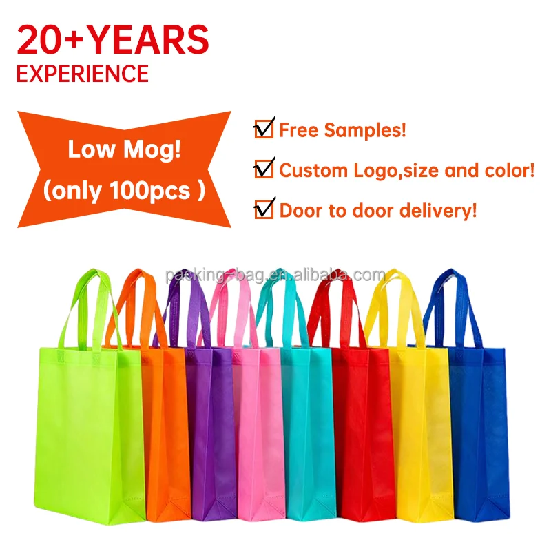 Custom Logo Eco-Friendly Reusable Shopping Bag Non-Woven Tote Packaging Bags