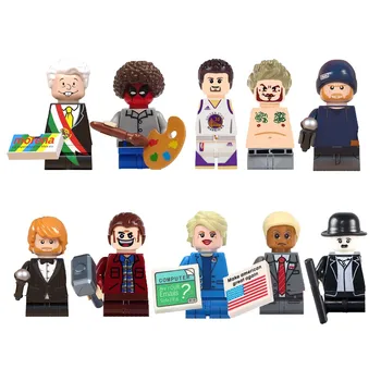 World Famous Celebrity Building Blocks Singer Star Performer Cartoon Mini Figures Assembled Toy Cute Toys Collector's Model