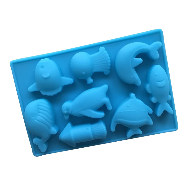 Sea Animals Silicone Mould  Fondant Ice Cube Chocolate Resin Crafts,
