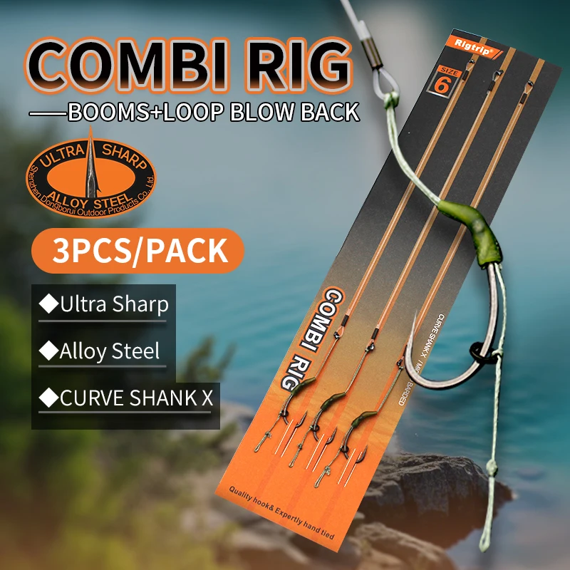 Carp Fishing Combi Rigs Looped Blow Back Rig Ready Tied Carp Rigs ...