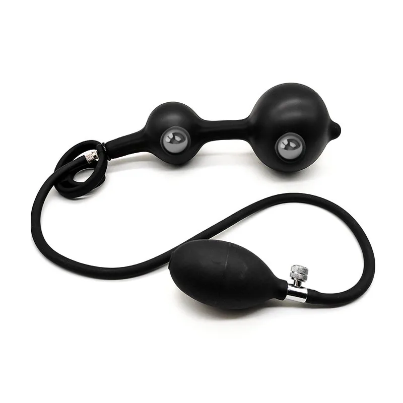 Best Large Silicone Double Ball-bearing Vibrating Sex Toy Inflatable Anal  Plug Sex Toys Inflatable Anal Plug