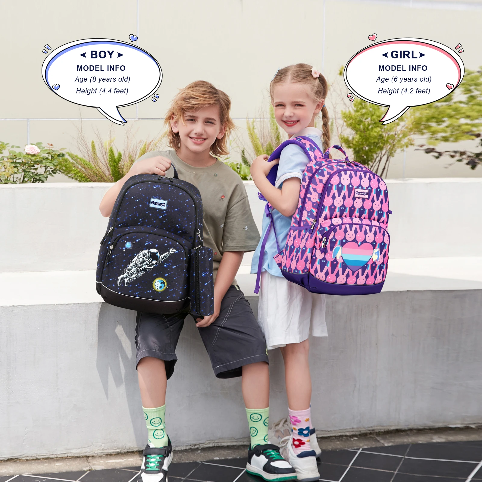 Kids' Backpack 17 Inch - Combustion Pattern Polyester Bookbag, For Ages 6-16, School & Travel - View #4
