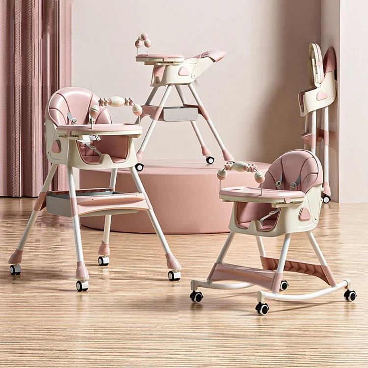 Baby High Feeding Chair Portable Kids Table Folding Dining Chair