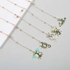 Women's Metal Sunglasses with Novelty Moth  Pendant Creative Cultural Artifacts Perfect New Year Gift