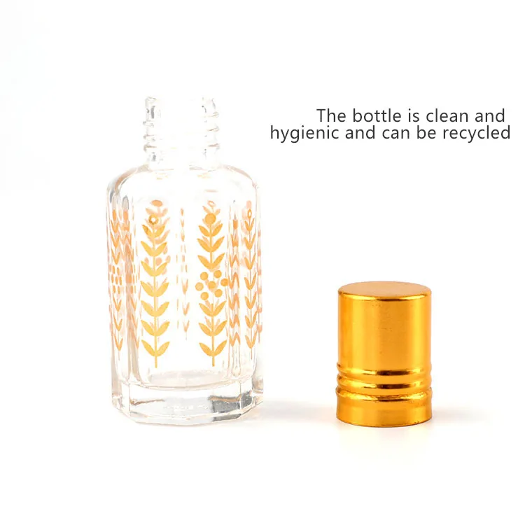 3ml 6ml 12ml Attar Perfume Oil Glass Bottle with Glass Stick