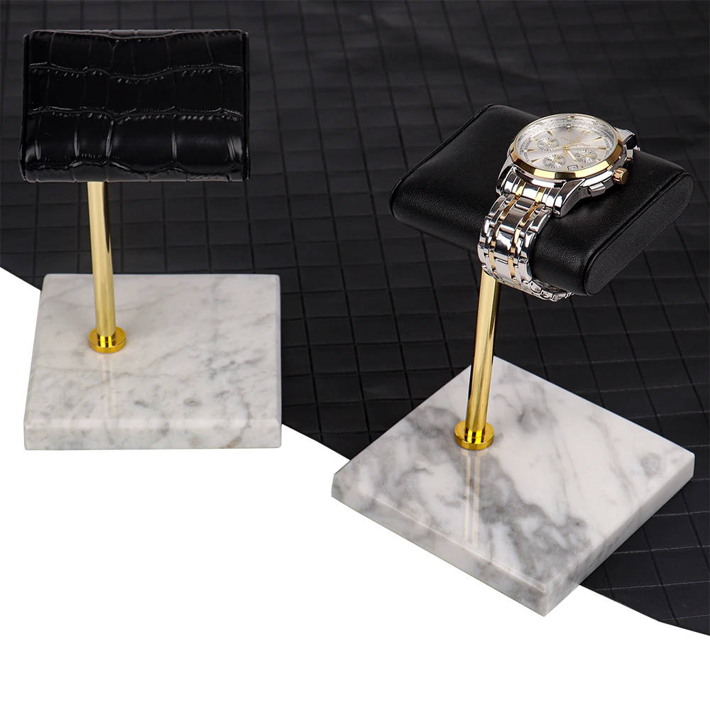 Высококачественный держатель для наручных часов SUNDO черный белый кожаный Стенд Мраморная стойка