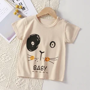 2023 Summer Fashion Boys and Girls Pure Cotton Short Sleeve Comfortable and Fresh