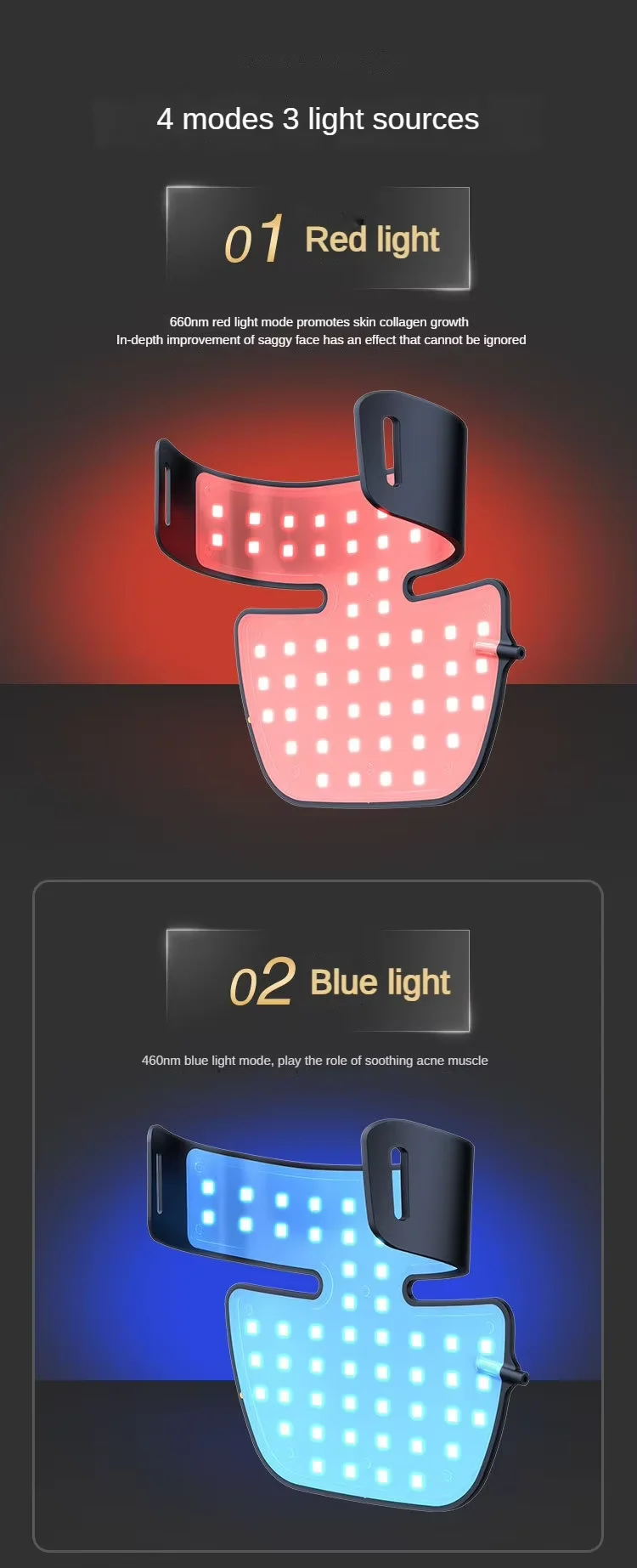 Led Light Therapy Silicone Face Mask For Skin Rejuvenation_voghion.com