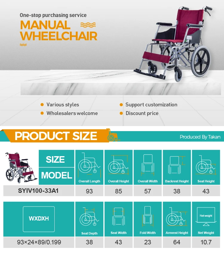 Philippines Wheelchair Aluminum Alloy Frame Manual Wheelchairs In