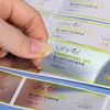 Autocollant d'étiquette de carte argentée