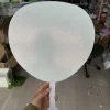 (L1) éventail épaissi en carton blanc nacré simple face
