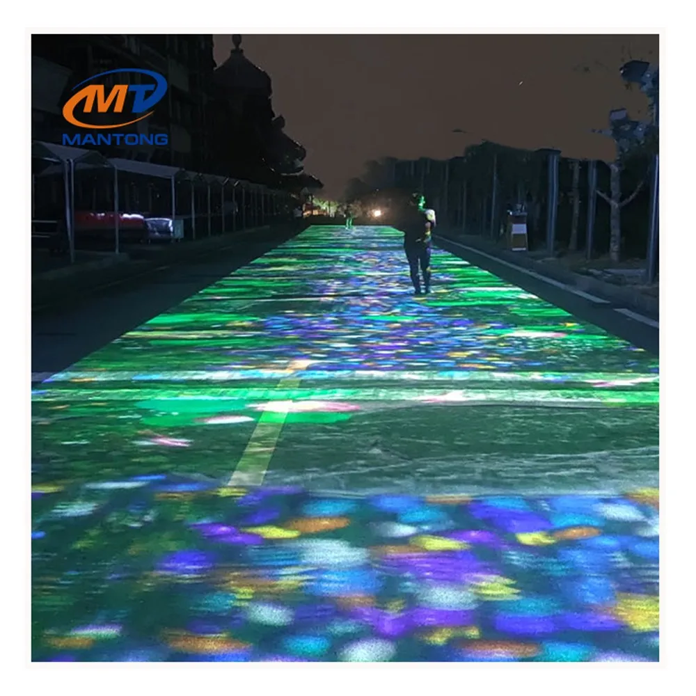 3D Holographic Floor Projection Interactive Dynamic Floor 3d Mapping Interactive Projector System Software