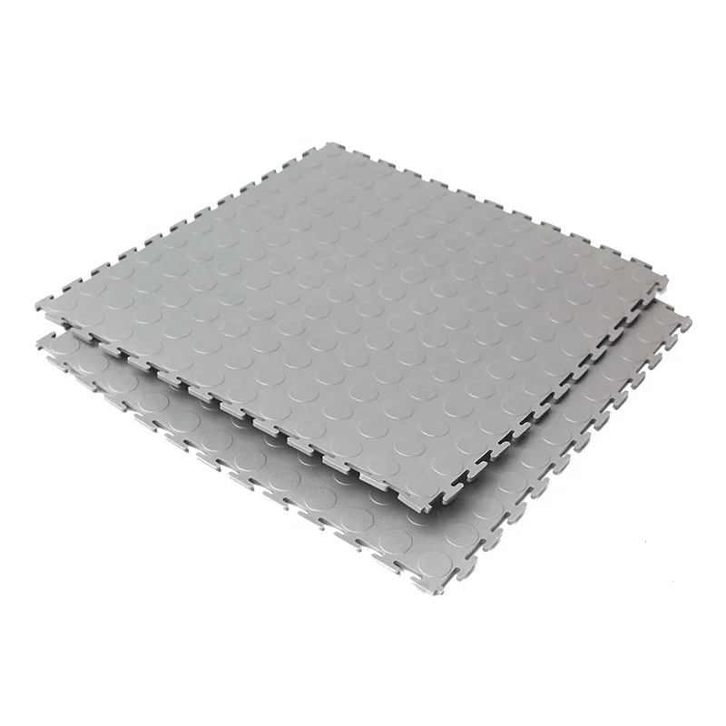 Interlocking 6MM PVC Vinyl Garage Floor Tiles Wear-Resistant Non-Slip Commercial Industrial Flooring for Workshop Warehouse Use