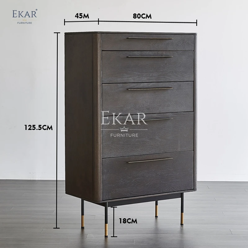 product new design modern bedroom black chest of drawers-66