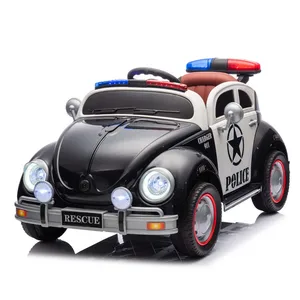 China Factory Price New Electric Kids Police Car 2*6V Battery Police Sounds for 2-4 & 5-7 Years Two Seats with Light Cheap
