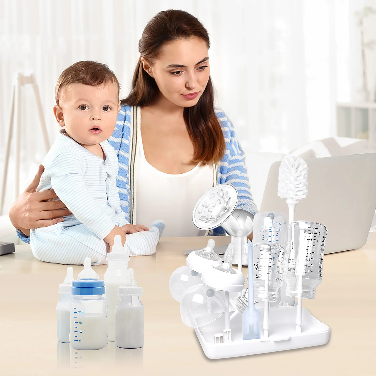 Termichy Travel Large Capacity Easy Cleaning Baby Bottle Drying Rack