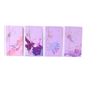 2026 Custom Factory  Wholesale  Purple Whale Sea Notebooks Cute Travel Journal Diary for Girls