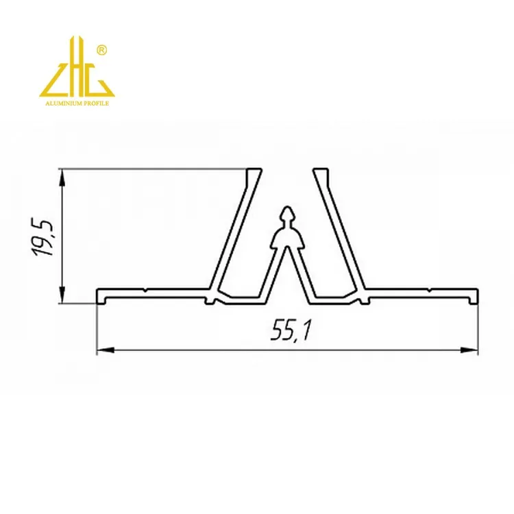 Индивидуальный декоративный алюминиевый профиль h для натяжного потолка поставка фабрики Китая