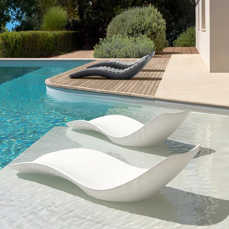 Kunststoff-poolliege Aus Neuen Materialien,Outdoor-möbel,Sonnenliegen,Moderne Teakholz-chaiselongue,Poolstühle,Gartenmöbel