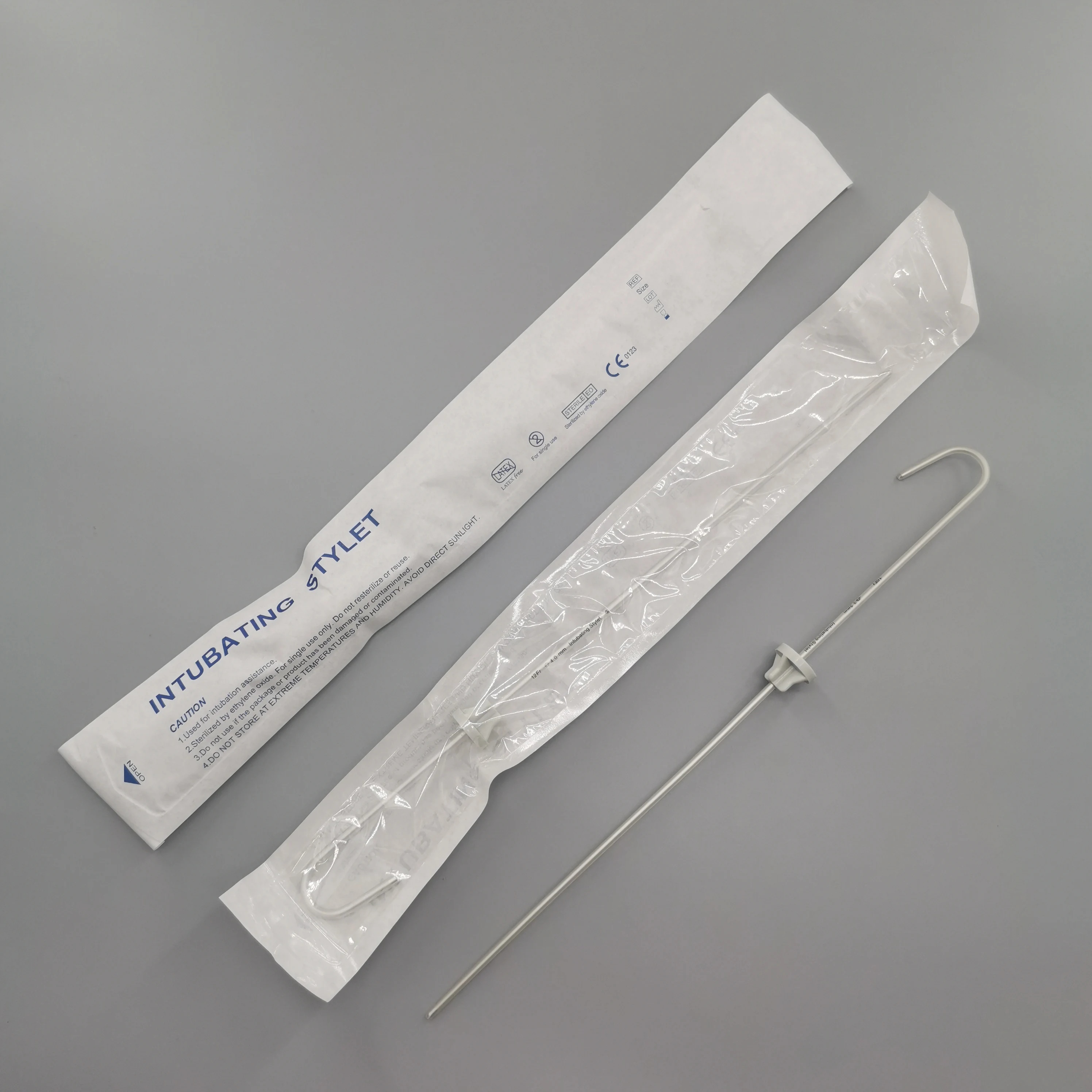 Intubating Stylet with Adaptor Malleable Aluminium and PVC Sheath 6-14Fr
