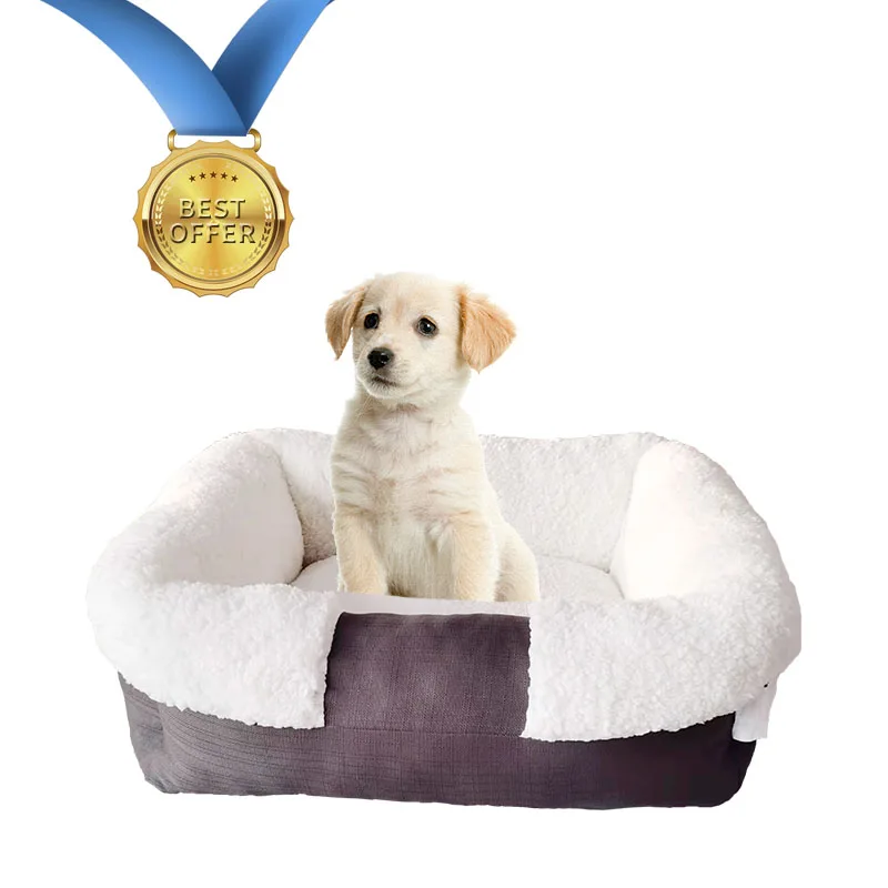 customized free shipping luxury quality fluffy comfortable orthopedic dog sofa bed