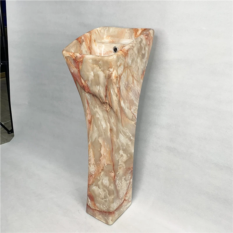 Marble Customized Colored Bathroom Ceramic Lavabo Wash Hand Basin Pedestal Sinks
