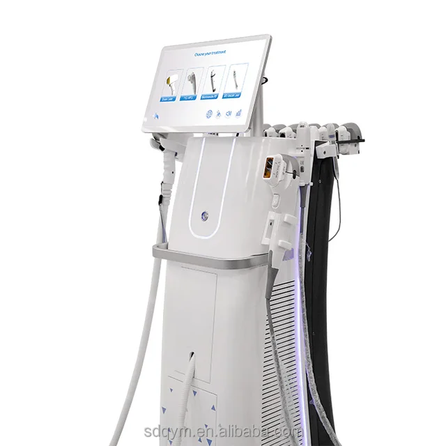 2024 New Trending Rf Ems Hifu 13D +755 808 1064 diode laser hair removal +980 laser+Microneedle machine