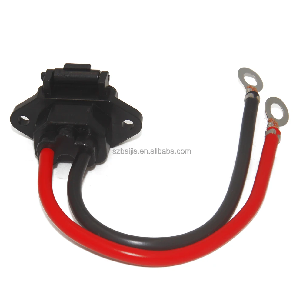 3P Plug 4 square with cover 20cm Panel Power Inlet Sockets Connectors for for Electric Motorcycle Scooter parts Accessories