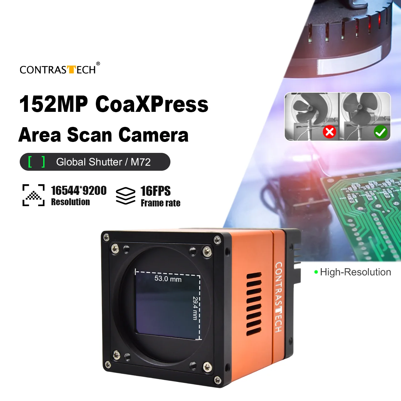 152MP High Resolution Gpixel GMAX32152 Camera for Inspection