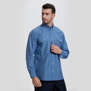 High-Quality Breathable Work Wear Comfortable FR Clothing Cotton Construction FR Shirts Mechanic Flame Retardant Shirt