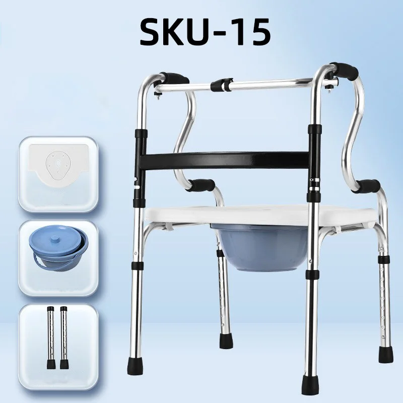 Factory Direct Sale Foldable Aluminum Alloy Walker with Wheels Walking Aids for the Disabled Direct From the Source factory