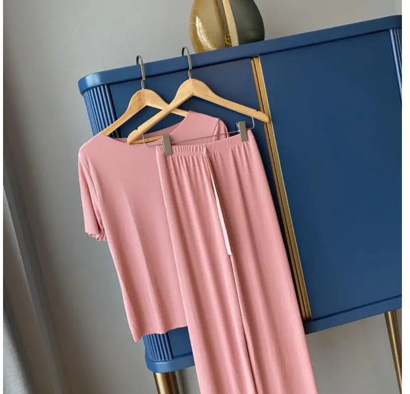 Wholesale Women's Short-sleeved Set 2021 Summer New Soft Clothing ...