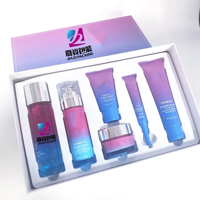 Glass Cosmetic Jar Wholesale 30g 50g 40ml 100ml 120ml Cosmetic Glass Bottle Sets Glass Jar For Skincare Face Cream Lotion Bottle