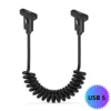 U5-spring-type-c-male connector with ear Black