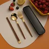 Portuguese (Gold) Four-Piece Set with Handle