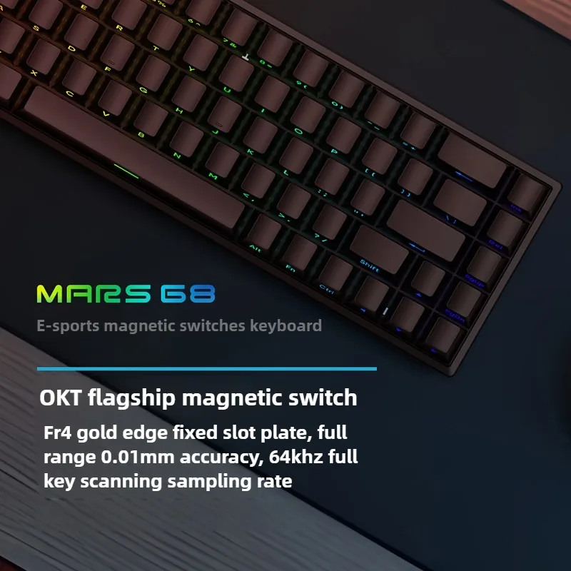 IROK Mars68 Pro 3mode Magnetic Keyboard - 8000hz Actuation