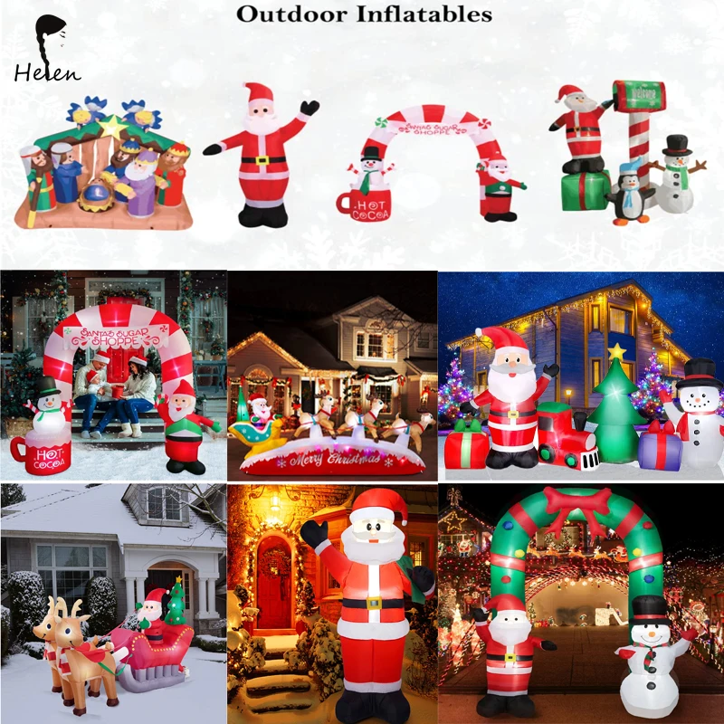Blow up Christmas Inflatable Santa Claus with LED Lights