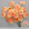 Gradient orange hibiscus and peony branch