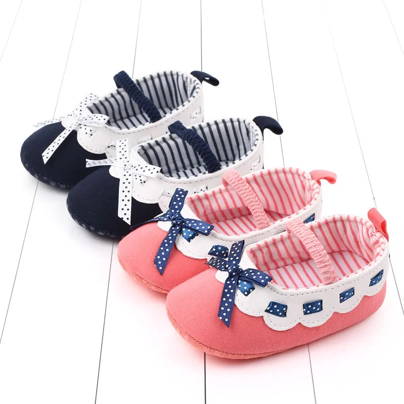 Beautiful Bow-knot Lace Soft Sole Wholesale Baby Girls Shoes for Sale 2025
