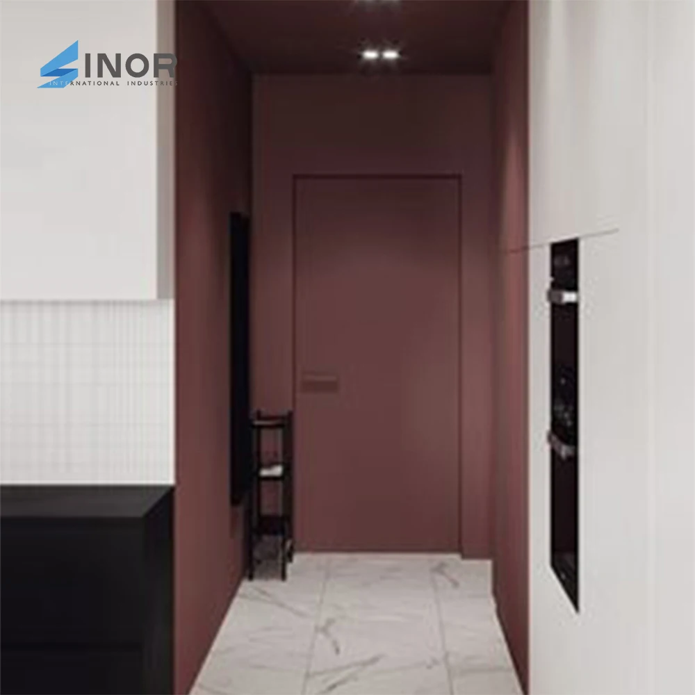 Frameless Invisible  Flush Concealed  MDF Door Lacquer Finish Solid Core Hidden Door