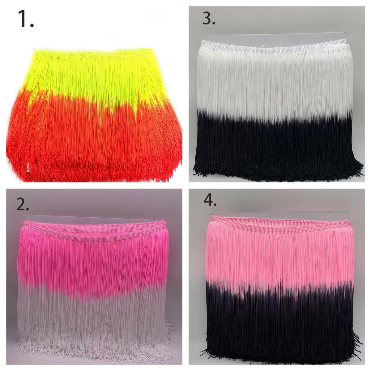 20cm Smooth Gradient Color Tassel Soft Garment Accessories Nylon Yarn