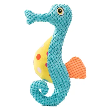 Factory Direct Supply Hippocampus Animals Shape Squeaker Stuffed Dog Toys for Pet Interactive & Movement High Quality Dog Toy