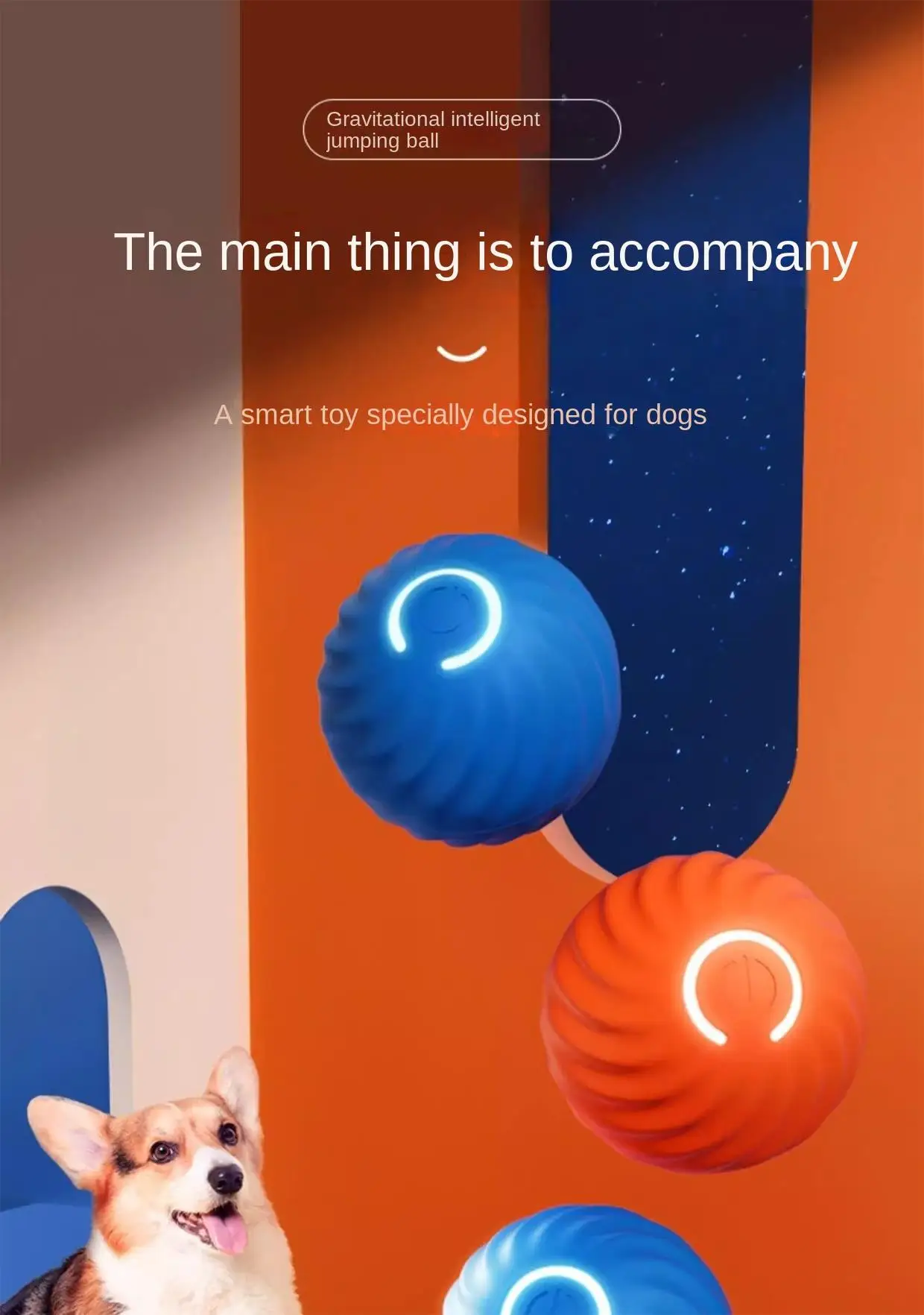 New Electric Smart Interactiv Tpr Dog Chase Toy Ball Automatic Active