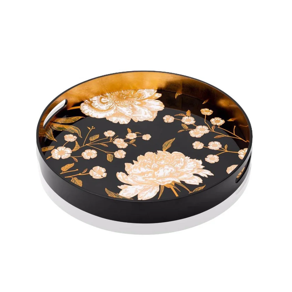 Lacquerware Serving Tray Colorful Pattern Vietnam Lacquer Tray High Quality Low MOQ Cheap Price Wholesale Vietnam