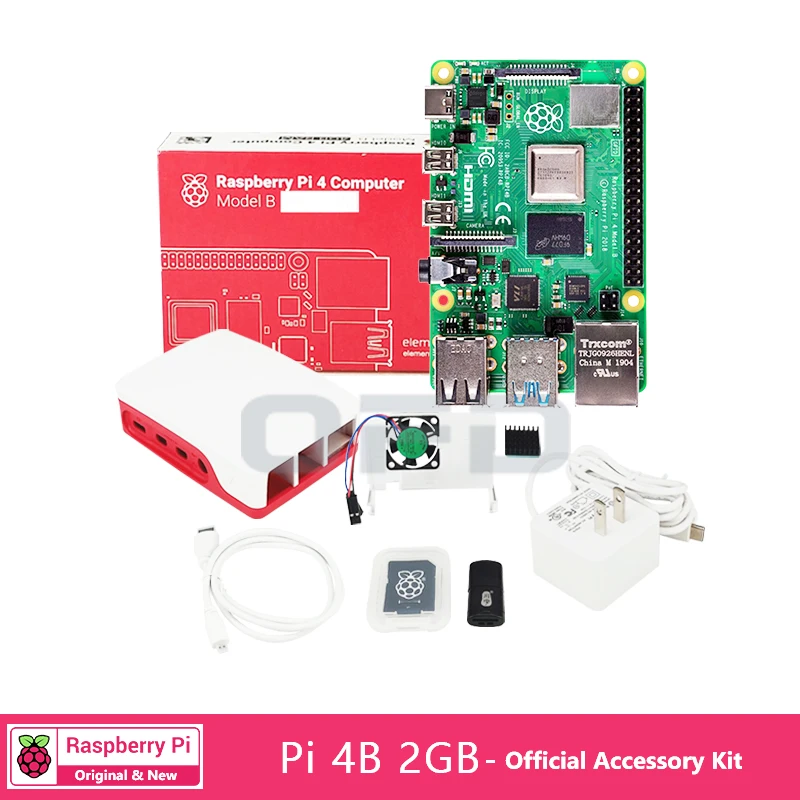 Raspberry Pi 4 Model B 1GB/2GB/4GB/8GB RAM Official Basic Kit Starter ...
