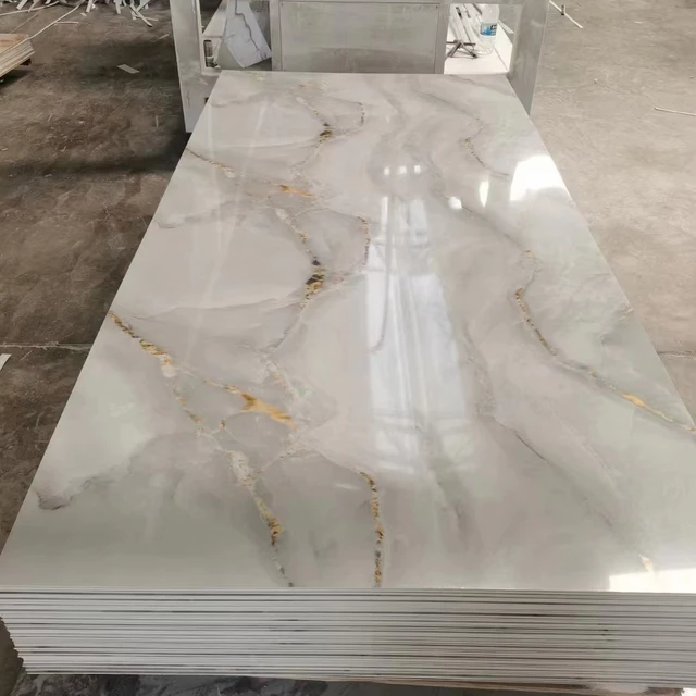 Lightweight PVC Marble Sheets uv marble wall panel Easy Installation and DIY Home Projects