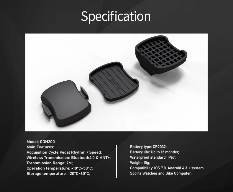 Умный беспроводной датчик частоты вращения педалей для велоспорта Chileaf